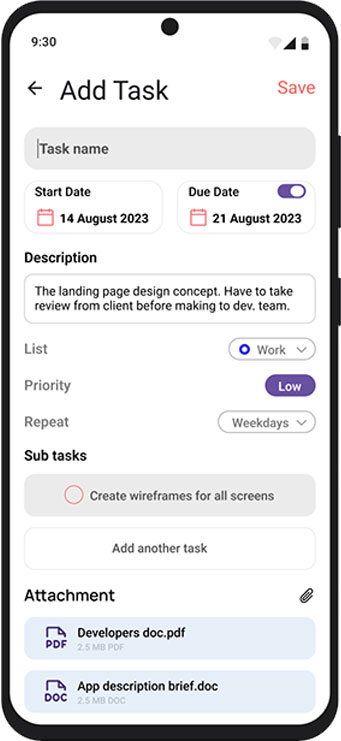 Productivity Tracking App Development