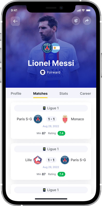 Sports App Design