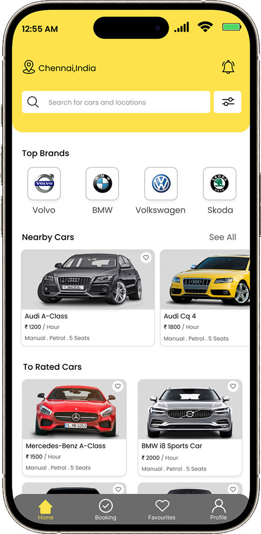 Build Car Rental Mobile App