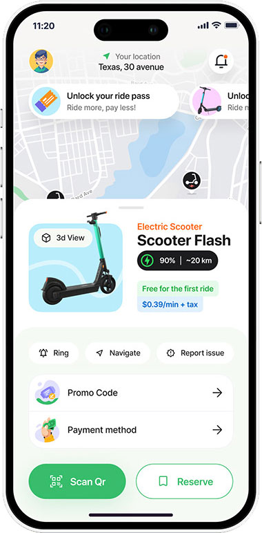 E-Scooter App Development Services