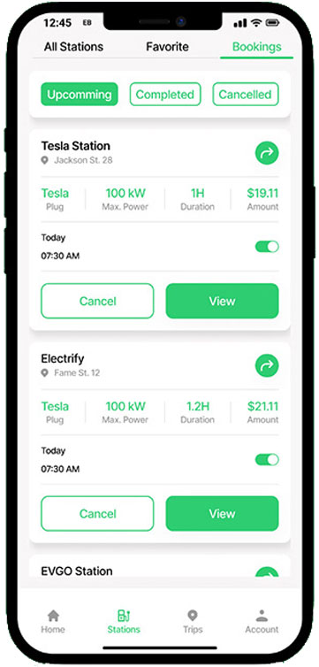 Electric Vehicle Charging App Developers