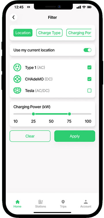 Electric Vehicle Charging App